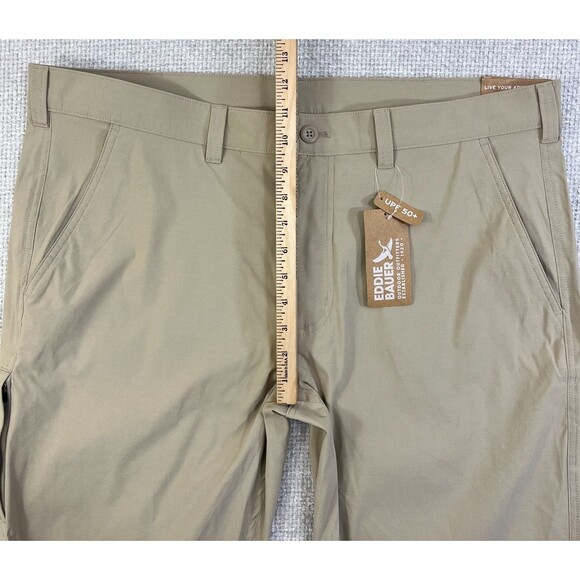 NEW Eddie Bauer Pants Men's 40X30 Horizon Guide Chino Beige Stretch Nylon Hiking - Picture 12 of 13